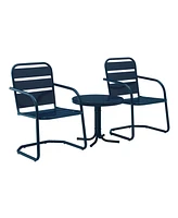 Crosley Brighton 3 Piece Metal Conversation Seating Set