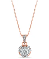 Diamond 1/4 ct. t.w. Solitaire Pendant 18" Necklace in 10k Rose Gold