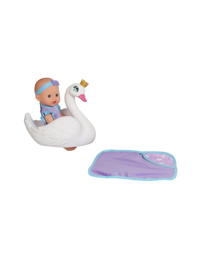 Dream Collection 10" Pretend Play Bath Time Baby Doll With Swan Float