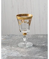 Classic Touch Set of 6 Liquor Glasses with Design