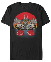 Fifth Sun Men's Roll Dice Get Snake Eyes Devil Dealt Short Sleeve T- shirt