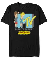 Fifth Sun Men's Beavis and Butthead Rock Logo Short Sleeve T- shirt