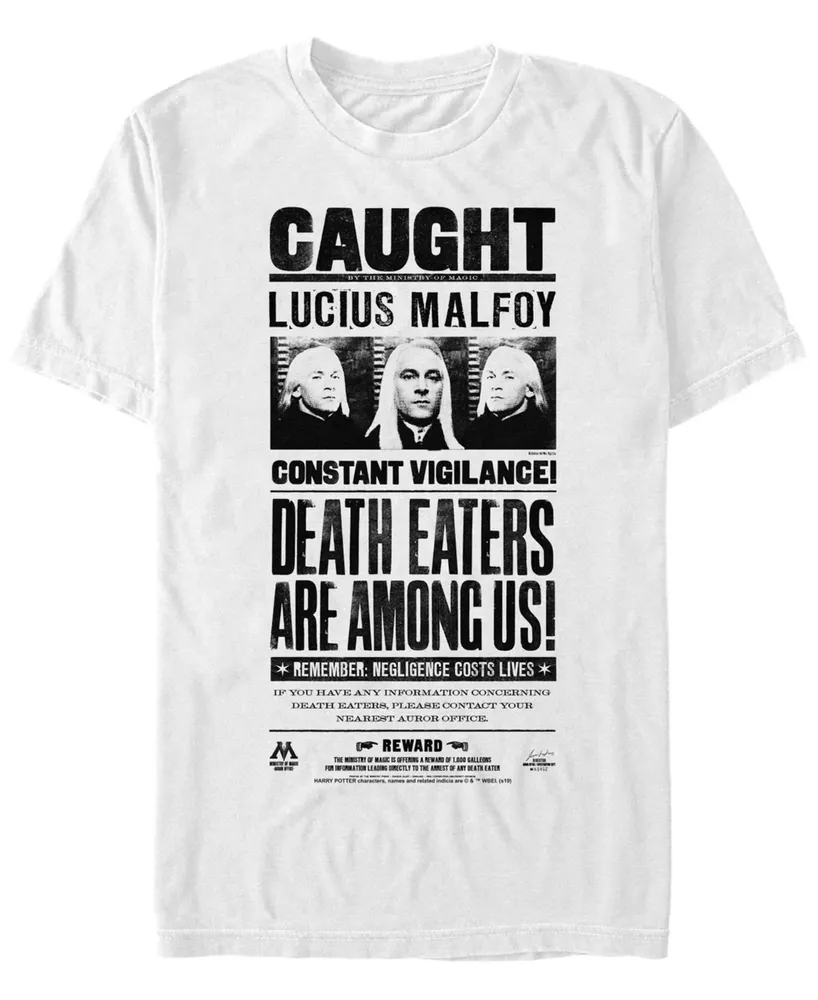 Fifth Sun Harry Potter Men's Lucius Malfoy Death Eaters Caught Poster Short Sleeve T-Shirt