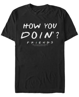 Fifth Sun Friends Men's Joey Tribbiani How You Doin Quote Short Sleeve T-Shirt