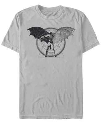 Fifth Sun Dc Men's Batman Geometric Schematic Short Sleeve T-Shirt