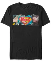 Fifth Sun Dc Men's Superman Paper Collage Logo Short Sleeve T-Shirt