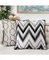 Homey Cozy Series Zig Zag Liner Velvet Large Sofa Couch Pillow