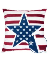 Homey Cozy Sienna Independence Day Square Decorative Throw Pillow