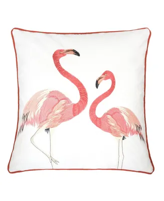 Homey Cozy Flamingos Square Decorative Throw Pillow