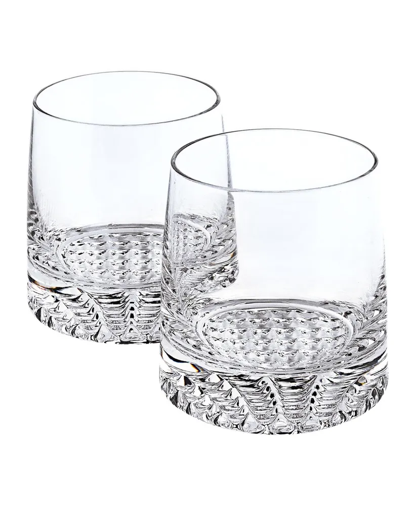 Badash Crystal Park Avenue European Mouth Blown Crystal Park Avenue Whiskey Set 4 Pieces Rocks Set