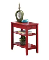 Convenience Concepts American Heritage Three Tier End Table With Drawer