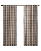 Madison Park Anaheim Plaid Rod Pocket Fleece Lined Window Panel, 50" x 95"