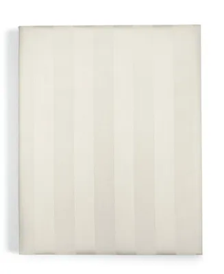 Charter Club Damask 1.5" Stripe 550 Thread Count 100% Cotton 17" Fitted Sheet, Twin, Created for Macy's
