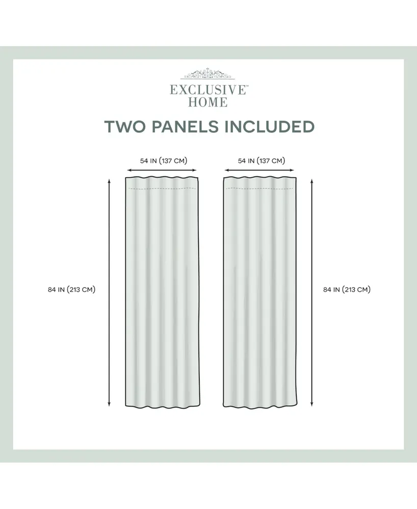 Exclusive Home Muskoka Teardrop Slub Embellished Hidden Tab Top Curtain Panel Pair