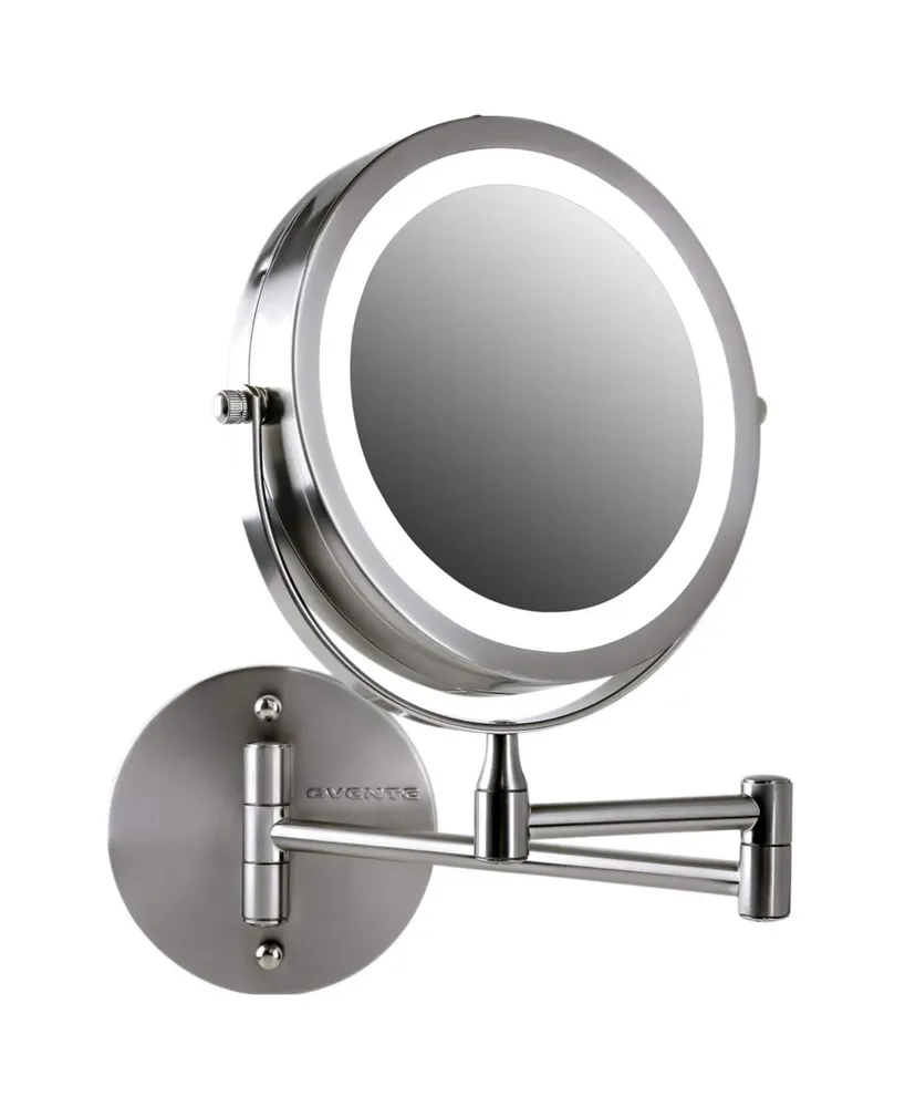 Ovente Wall Mount Led Lighted Makeup Mirror