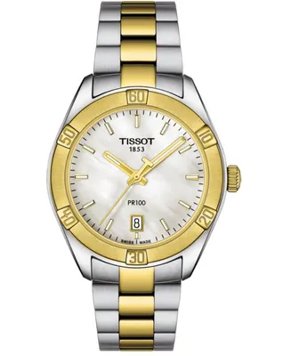 Tissot Women's Swiss Pr 100 Sport Chic T-Classic Two-Tone Stainless Steel Bracelet Watch 36mm