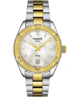 Tissot Women's Swiss Pr 100 Sport Chic T-Classic Two-Tone Stainless Steel Bracelet Watch 36mm