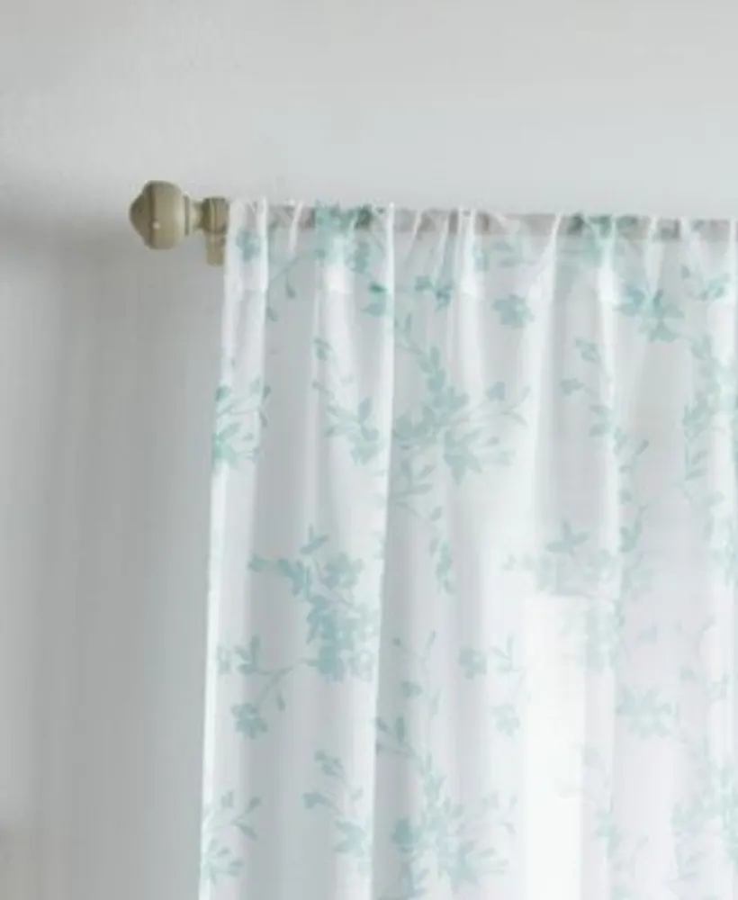 Martha Stewart Collection Bellefield Floral Sheer Curtain Panel Sets Created For Macys