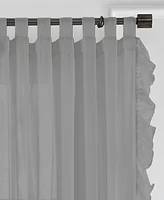 Bella 52" x 95" Sheer Ruffle Curtain Panel