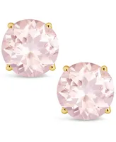 Morganite (2-1/2 ct. t.w.) Stud Earrings in 14K Yellow Gold