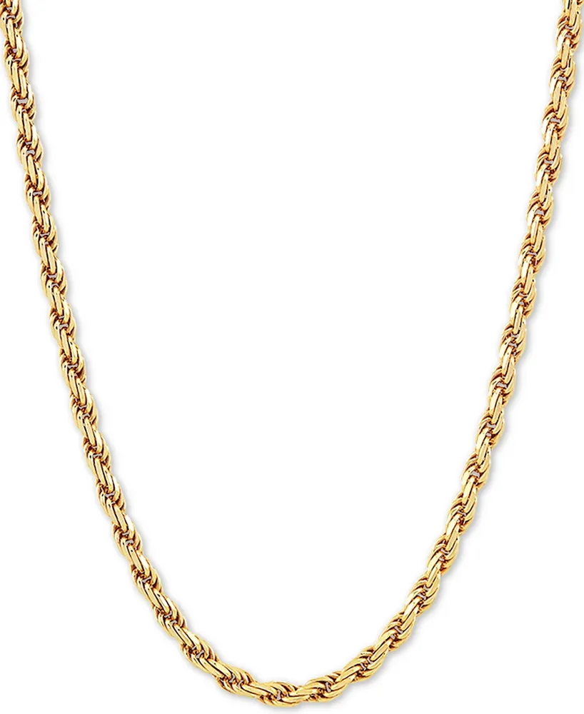 Rope Link 18" Chain Necklace in 18k Gold-Plated Sterling Silver