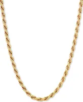 Rope Link 18" Chain Necklace in 18k Gold-Plated Sterling Silver