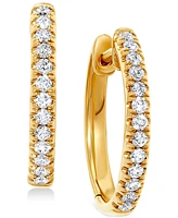 Diamond Small Hoop Earrings (3/8 ct. t.w.), 0.6"