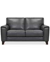 Brayna 65" Classic Leather Loveseat, Created for Macy's