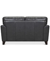 Brayna 65" Classic Leather Loveseat, Created for Macy's