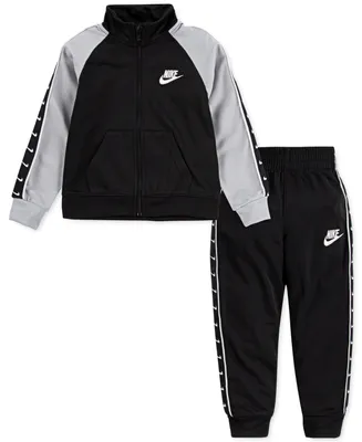 Nike Little Boys Swoosh Tricot Jacket and Pant Set, 2 Piece