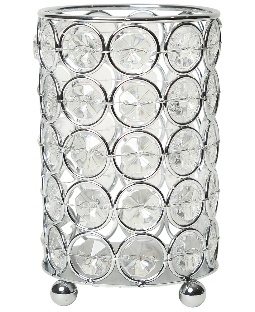 Elegant Designs Elipse Crystal Decorative Flower Vase, Candle Holder