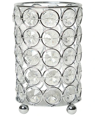 Elegant Designs Elipse Crystal Decorative Flower Vase, Candle Holder