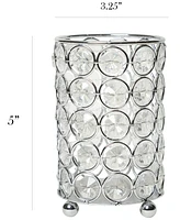 Elegant Designs Elipse Crystal Decorative Flower Vase, Candle Holder