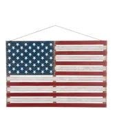 Glitzhome 41.93"L Wooden Patriotic National Flag Wall Decor