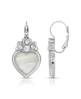 2028 Crystal Heart Lever Back Earrings