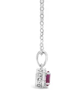 Ruby (5/8 ct. t.w.) and Diamond Accent Pendant Necklace in Sterling Silver