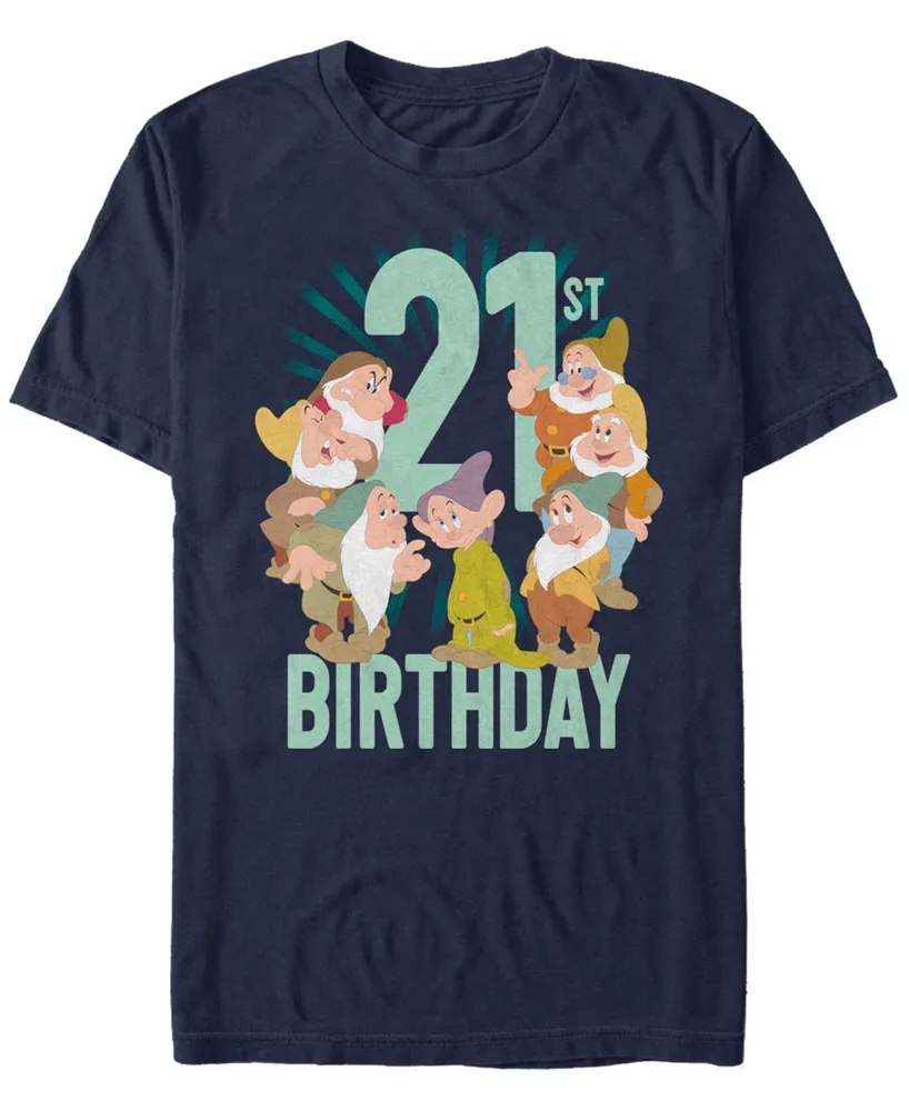 Fifth Sun Men's Dwarves 21 Birthday Short Sleeve Crew T-shirt