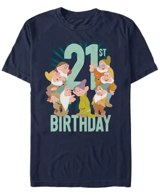 Fifth Sun Men's Dwarves 21 Birthday Short Sleeve Crew T-shirt