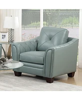 Jaira Tufted Leather Club Chair