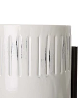 Glitzhome Washed White Metal Plant Stands Set of 3