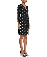 Anne Klein Petite Dot-Print Dress