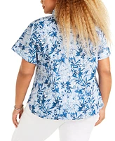 Tommy Hilfiger Plus Size Camp Shirt