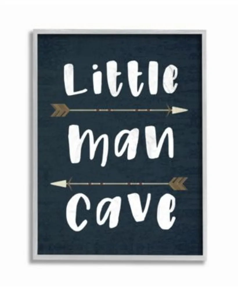 Stupell Industries The Kids Room By Stupell Little Man Cave Arrows Gray Framed Texturized Art Collection