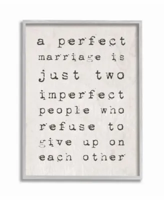 Stupell Industries A Perfect Marriage Gray Framed Texturized Art Collection