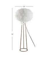 Stork 52" Feather Led Floor Lamp