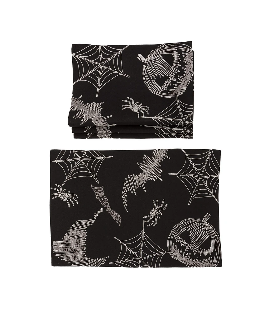 Manor Luxe Happy Halloween Double Layer Placemats - Set of 4