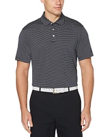 Pga Tour Men's Short Sleeve Feeder Stripe Polo Golf Shirt