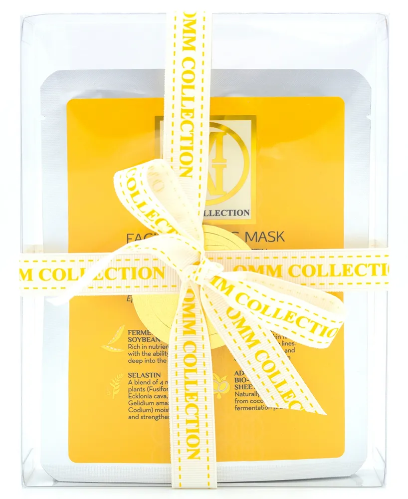 Omm Collection 4-Piece Bio cellulose Face Mask Set, 7 oz