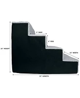 Home Base Dog Stairs 4-Step Pet Steps for Couch and High Bed, Non Slip, Density Sherpa Foam