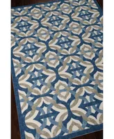 Long Street Looms Shady Brights SHA30 Midnight 5'3" x 7'5" Outdoor Area Rug